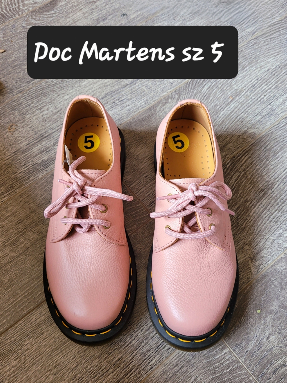 Dr. Martens Pink 3-Eye Leather Oxfords